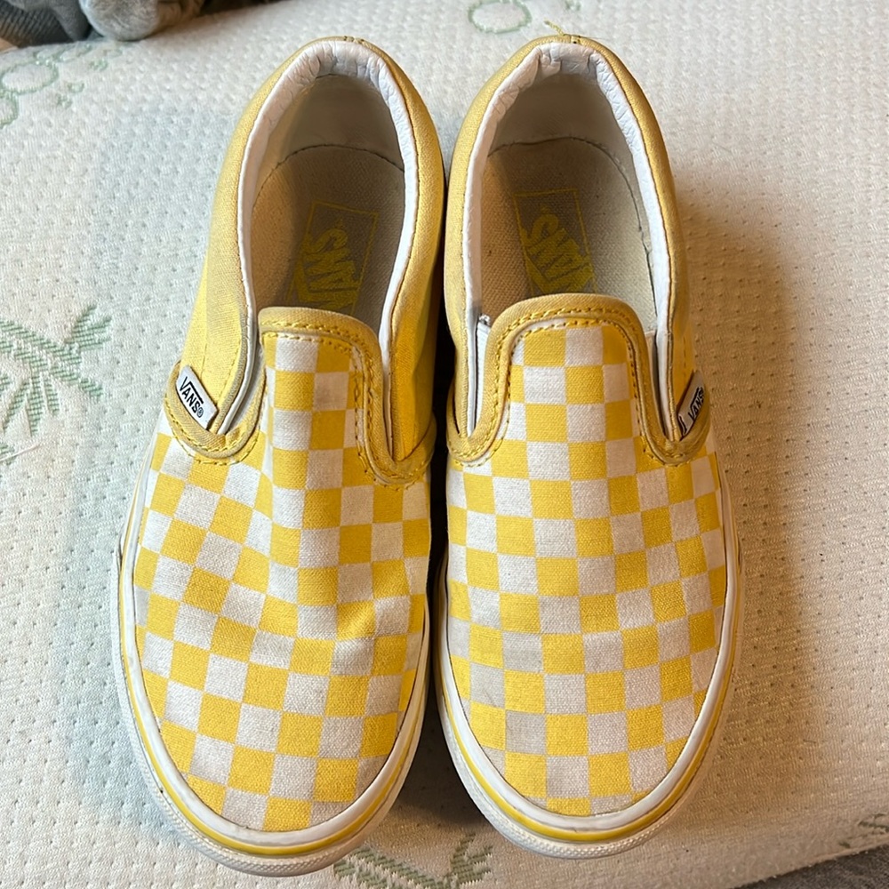 Kids Vans - yellow checkered